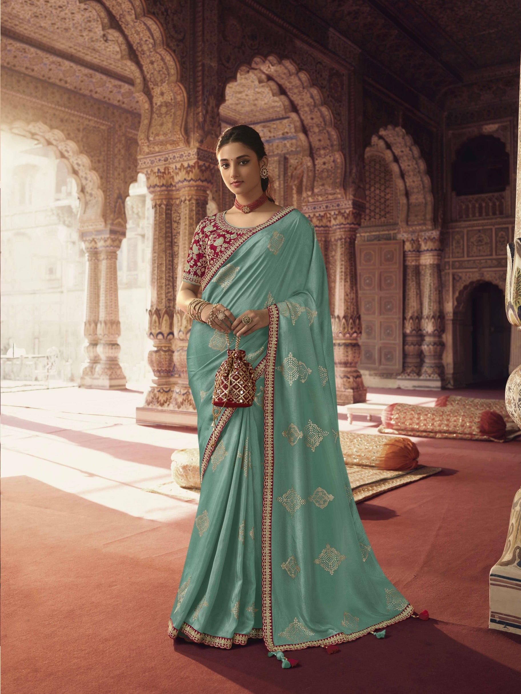 Fancy silk saree on sale designs