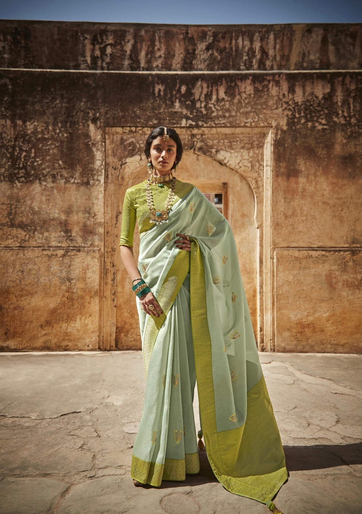 Fancy silk shop sarees for wedding