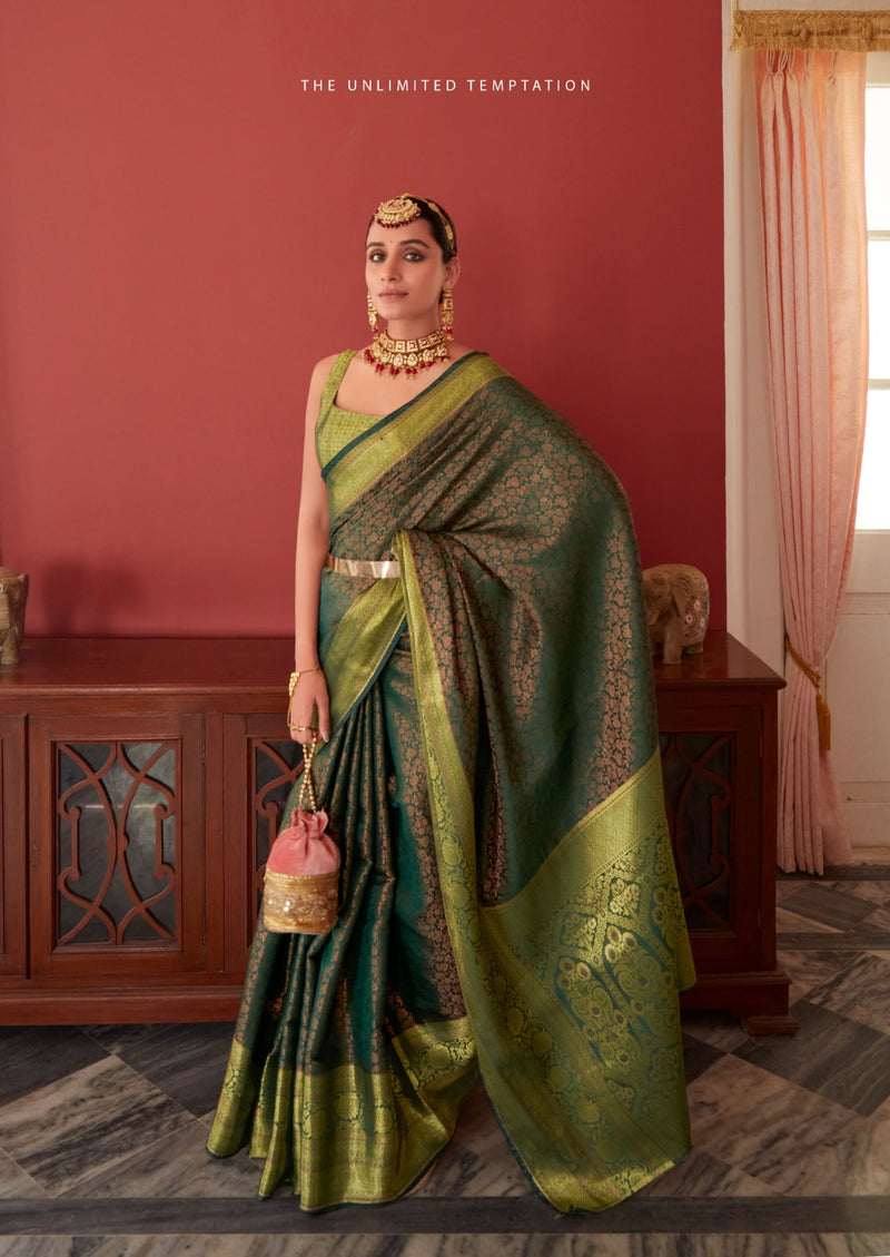 Classic Green Kanchipuram Silk Saree