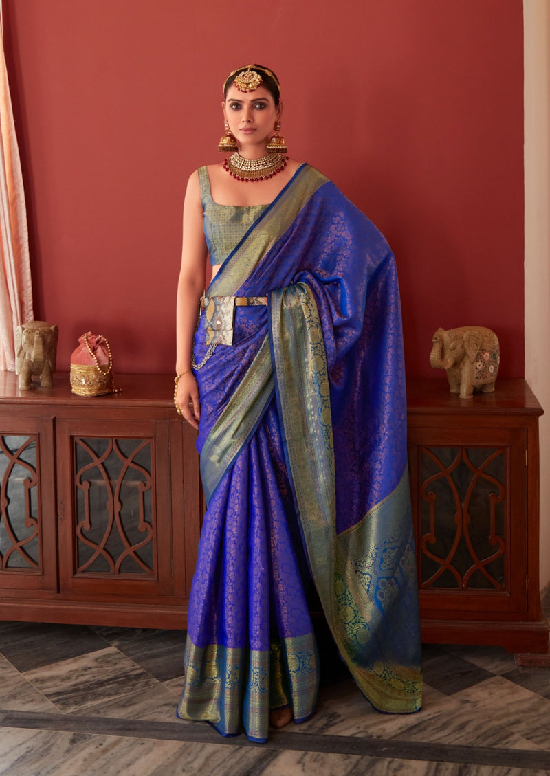 Royal Blue Kanchipuram Silk Saree