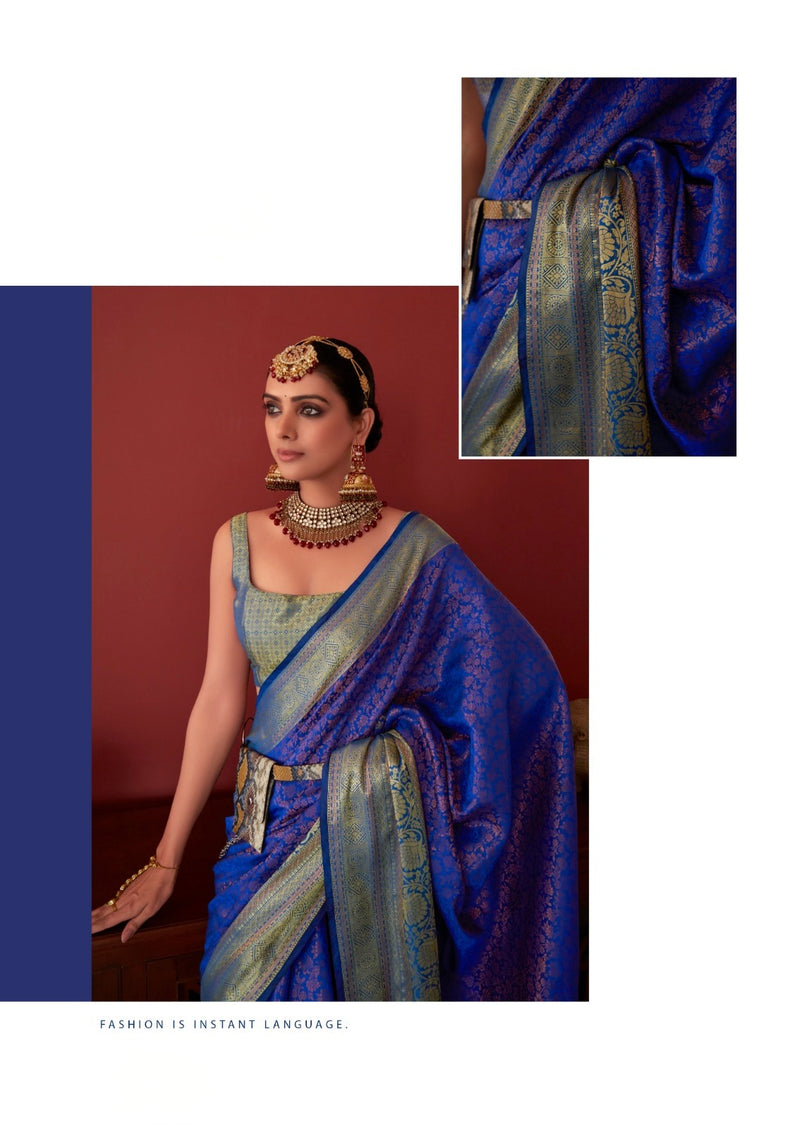 Royal Blue Kanchipuram Silk Saree