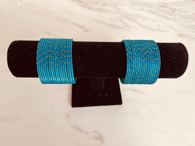 Blue colour metal bangles