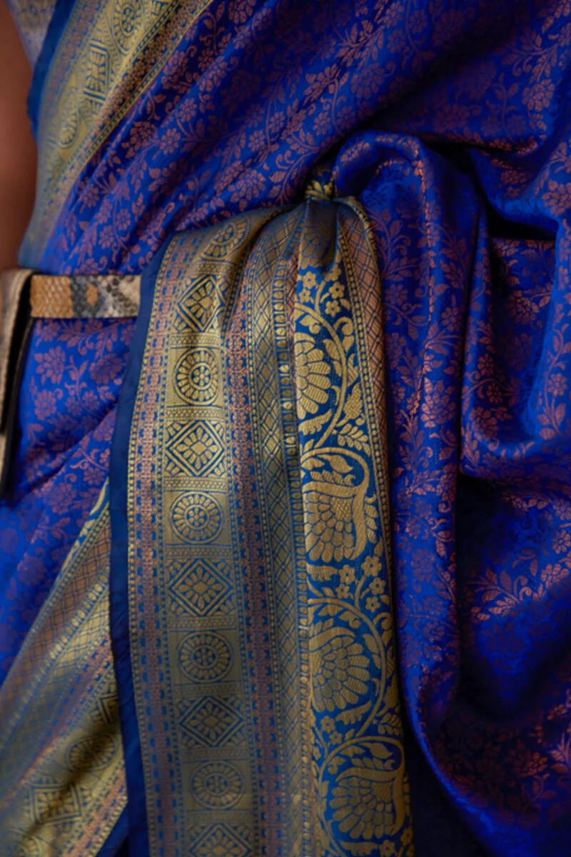 Royal Blue Kanchipuram Silk Saree