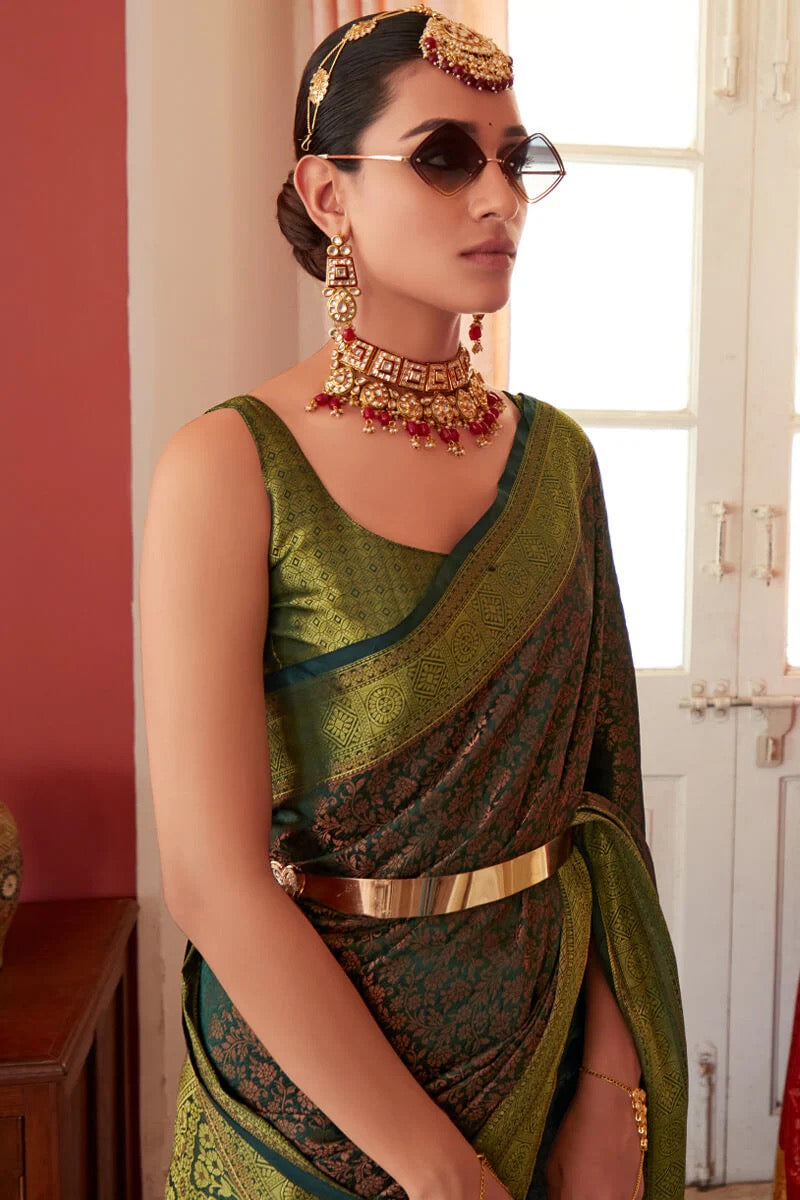 Classic Green Kanchipuram Silk Saree