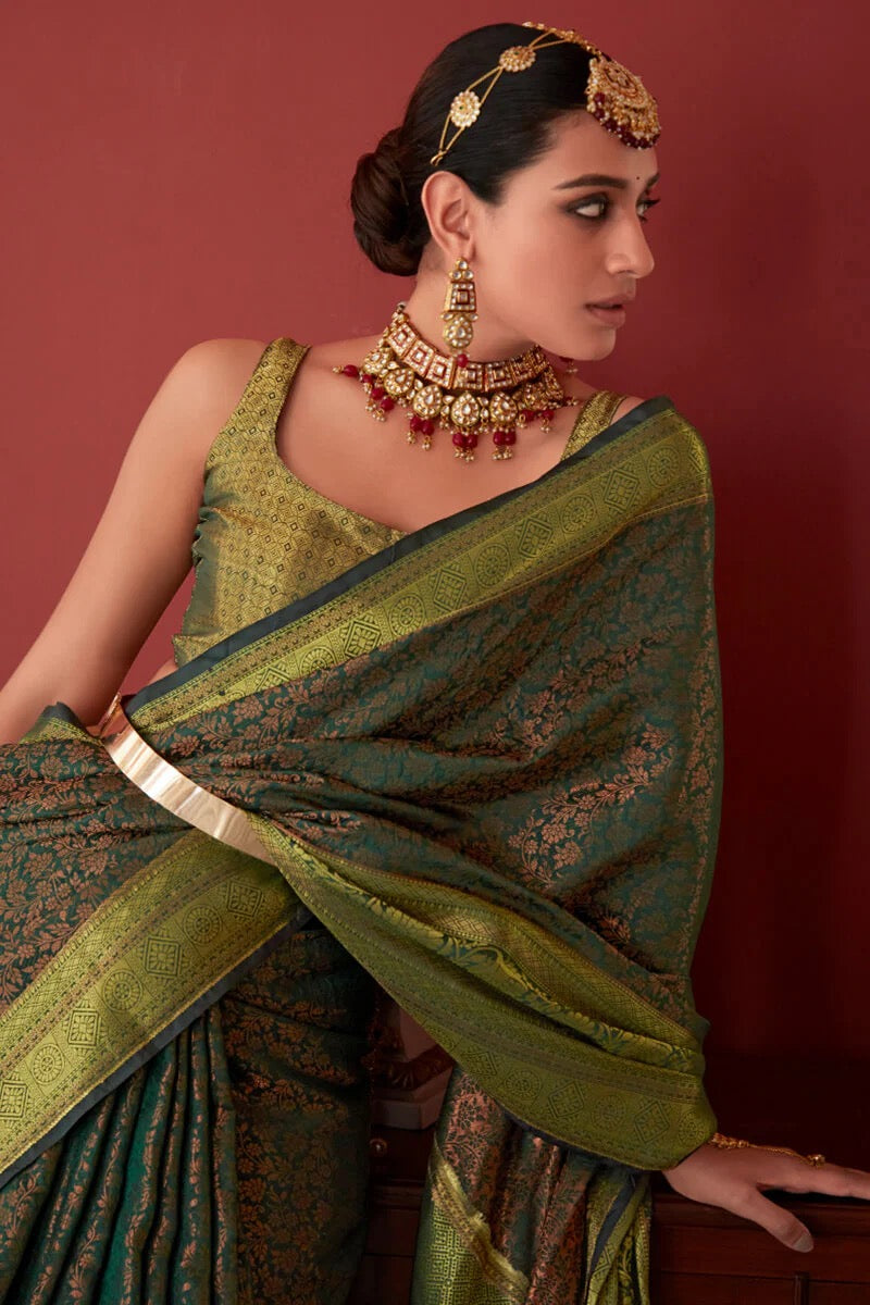 Classic Green Kanchipuram Silk Saree