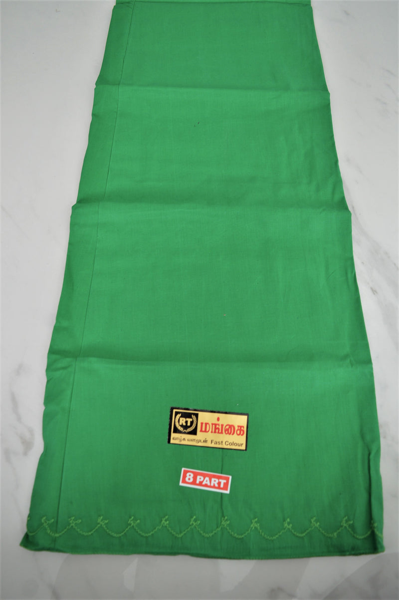 Green Colour Cotton Petticoat / Skirt