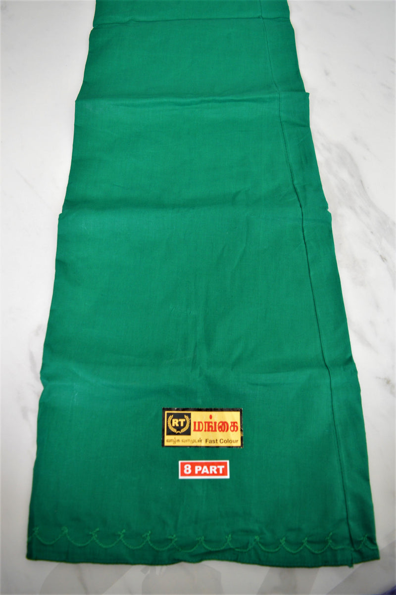 Green Colour Cotton Petticoat / Skirt