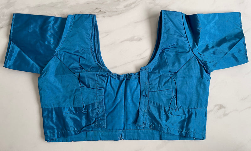 Blue colour Kanchipuram Blouse Size 32